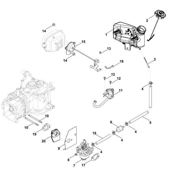 Picture of G - Carburatore, condotto carburante XT-800 (XT800-0032)